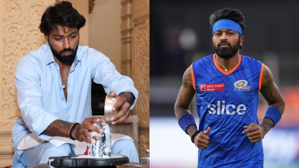 IPL 2024 Mumbai Indians captain Hardik Pandya went to Somnath Temple