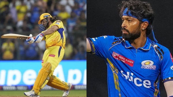 IPL 2024 MI vs CSK MS Dhoni Scored a 20 runs in just 4 balls with a Hat Trick sixes against MI Captain Hardik Pandya