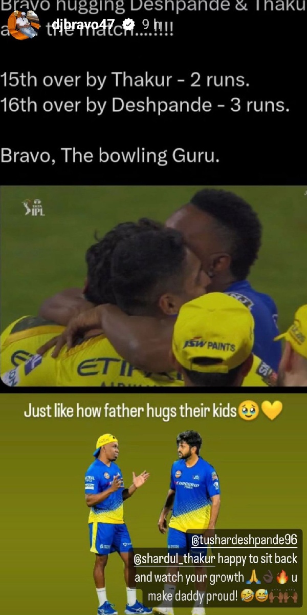 IPL 2024 CSK vs MI - Dwayne Bravo Lauds CSK star Tushar deshpande and shardul thakur