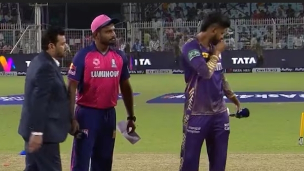 IPL 2024 KKR vs RR Shreyas Iyer kisses the coin before toss and failed to win