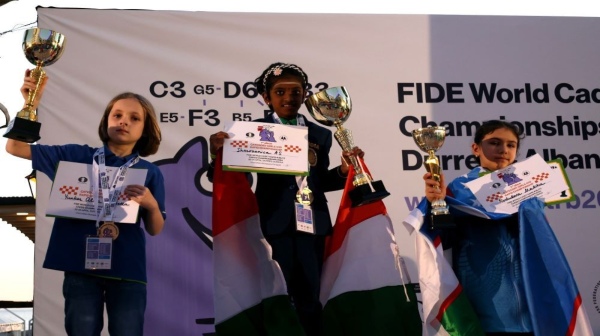 Chess- Ariyalur Girl Sharvaanica wins U-10 World cadet rapid chess championship