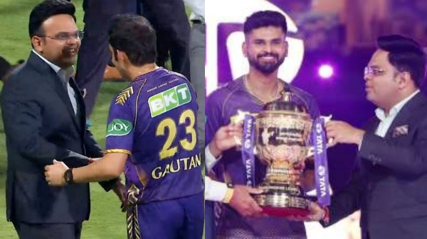 IPL 2024 Finals - Gautam Gambhir personally handshakes with jay shah rises speculation about coach role
