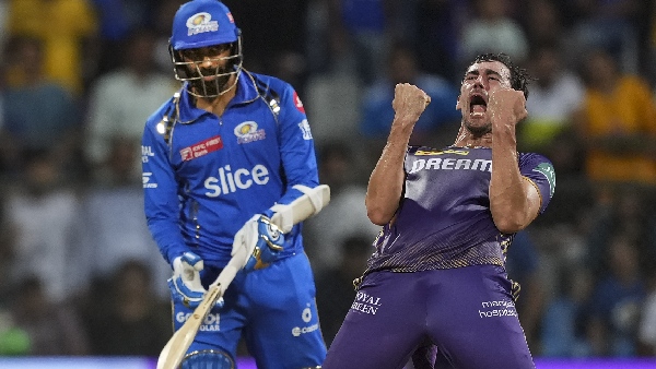 IPL 2024 MI vs KKR Mitchell Starc took 4 wickets against Mumbai after Alyssa Healy came to Wankhede Stadium IPL 2024 MI vs KKR Mitchell Starc took 4 wickets against Mumbai after Alyssa Healy came to Wankhede Stadium