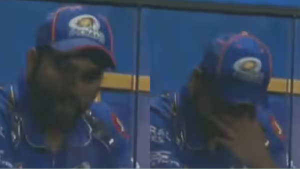 IPL 2024 Rohit Sharma is seen in tears during the MI vs SRH match