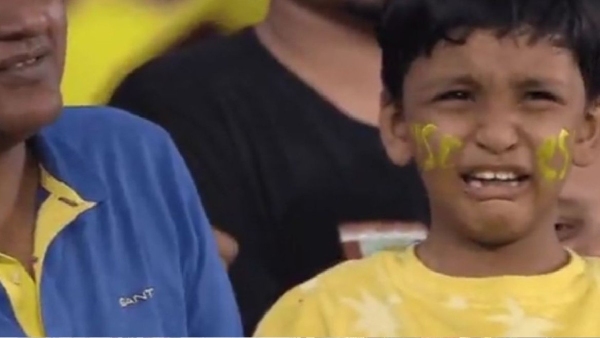 IPL 2024 CSK vs GT A CSK fan kid cried during the match