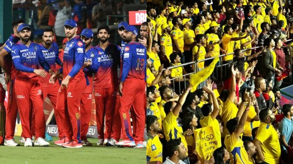 IPL 2024 RCB vs CSK RCB fans bullied CSK fans outside the Chinnaswamy Stadium after the Match between RCB vs CSK
