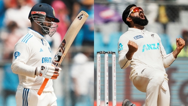 ind vs nz ajaz patel rishabh pant