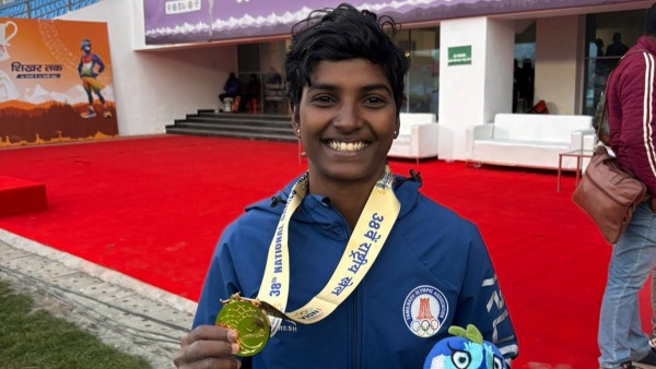 Pole Vault Champion Pavithra Venkatesh shares her experience after winning at National games 2025