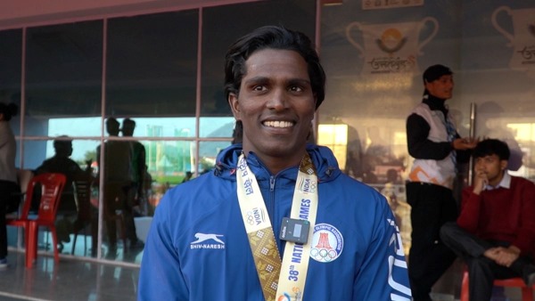 National Games 2025 Praveen Chithiravel won gold medal in men s triple jump