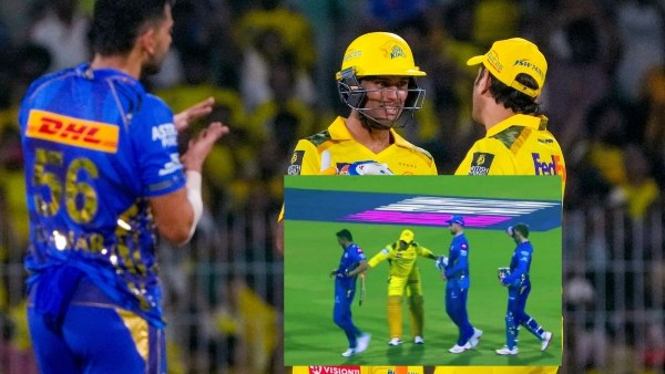 IPL 2025 Truth Behind Dhoni Tapping Deepak Chahar With Bat After CSK vs MI Match