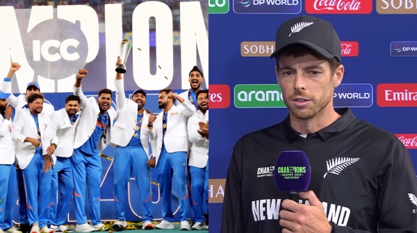 Champions Trophy 2025 IND vs NZ Final Mitchell Santner Rohit sharma