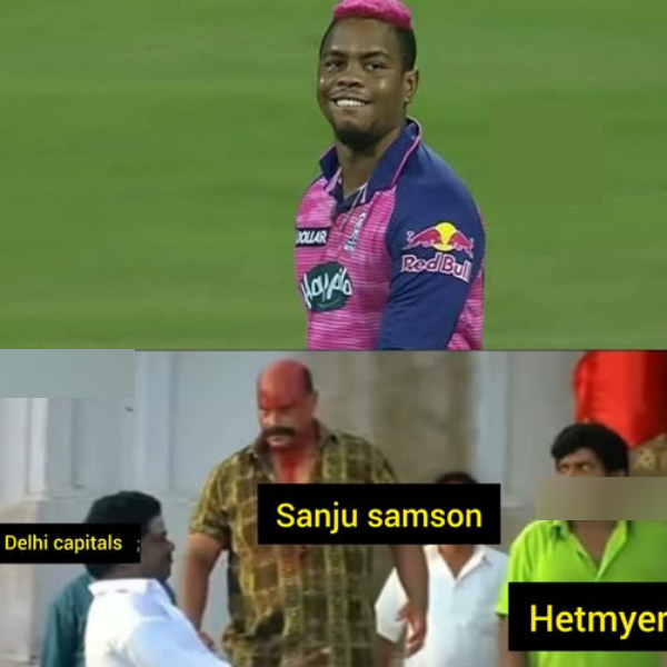 ipl 2025 memes Shimron Hetmyer Sanju Samson