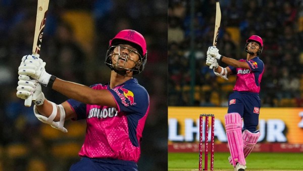 IPL 2025 Yashasvi Jaiswal creates unique IPL record with first ball six against RCB