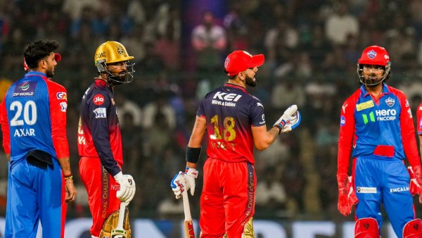 DC vs RCB Virat Kohli KL Rahul argue during RCB vs DC IPL match in Delhi