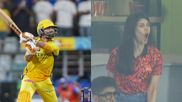 CSK vs SRH SRH Owner Kavya Maran got angery after Harshal Patel drops a easy Catch for Ravindra Jadeja at Chepauk
