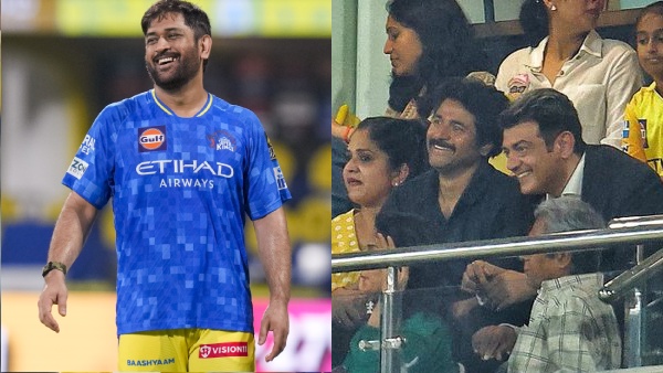 CSK vs SRH Actor Ajith Kumar came with Family and Sivakarthikeyan to Watch CSK vs SRH Match at Chepauk stadium