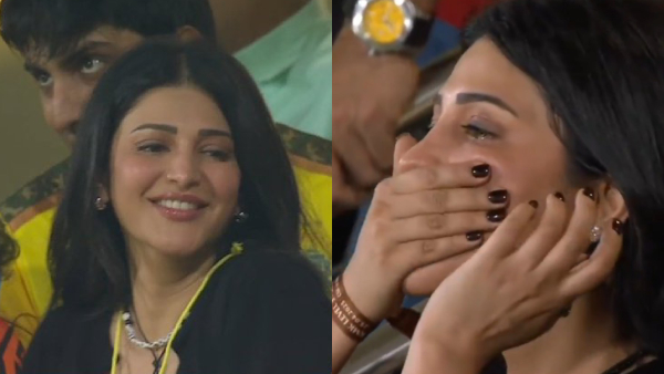 CSK vs SRH Actress Shruti Haasan cried and breaks down after CSK loss against SRH at Chepauk