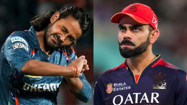 LSG vs RCB Virat Kohli Throws Bottle After Digvesh Rathi s Controversial Mankad Attempt in IPL 2025