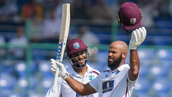 IND vs WI John Campbell Hits First Century with a Six breaks records after 50 Innings of Struggle