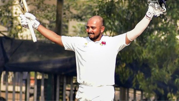 Prithvi Shaw Roars Back Smashes Explosive 72-Ball Century for Maharashtra Makes Ranji Trophy History