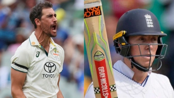 AUS vs ENG Ashes 2025 Mitchell Starc Rocks England in First Over Duck for Zak Crawley