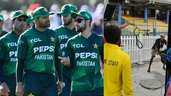 IND vs PAK Giant Snake Found in Pakistan s Dugout Ahead of T20 World Cup 2026 Clash Against India