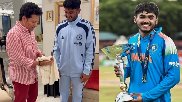 Sachin Tendulkar Gifts Signed Test Jersey to U19 World Cup Winning Captain Ayush Mhatre After Historic Victory
