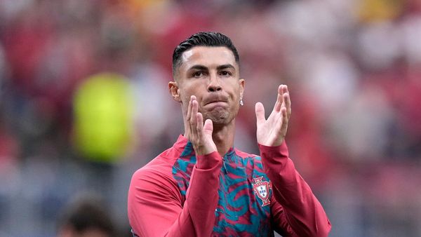 Cristiano Ronaldo looking frustrated on the football pitch Cristiano Ronaldo looking frustrated on the football pitch