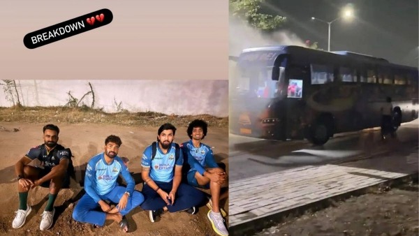 Gujarat Titans Team Bus Catches Fire After IPL 2026 Final Players Rescued Safely in Ahmedabad