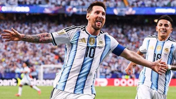 Lionel Messi celebrates his historic 2026 World Cup hat-trick Lionel Messi celebrates his historic 2026 World Cup hat-trick