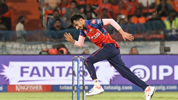 Yuzvendra Chahal celebrating after record-breaking batting challenge