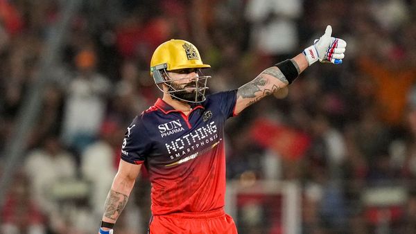 Virat Kohli celebrating during an IPL cricket match Virat Kohli celebrating during an IPL cricket match
