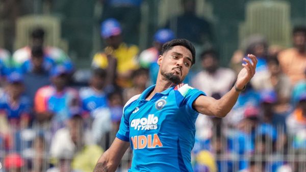 Gurnoor Brar celebrating a wicket in ChennaiODI Gurnoor Brar celebrating a wicket in ChennaiODI