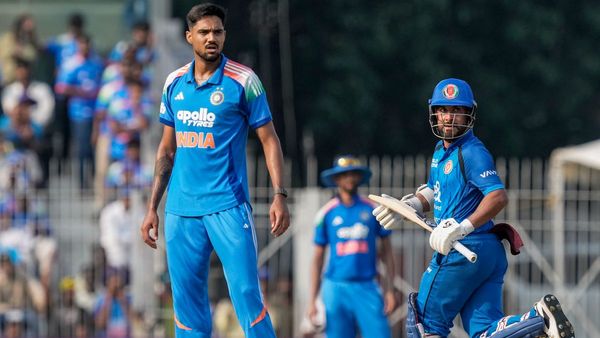 Prasidh Krishna celebrating his five-wicket haul in Chennai Prasidh Krishna celebrating his five-wicket haul in Chennai