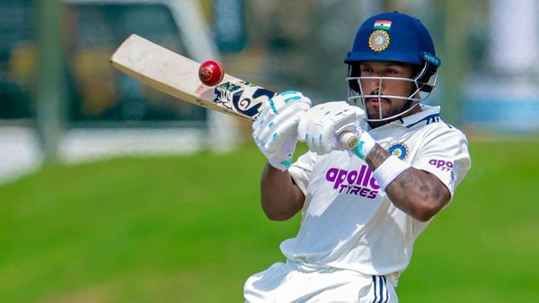 Dhruv Jurel celebrates his unbeaten century for India A