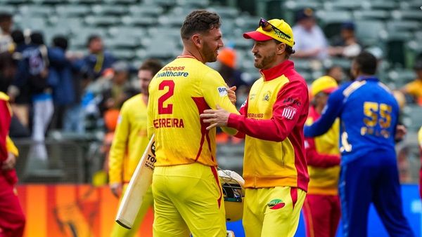Texas Super Kings players celebrating victory against MI New York
