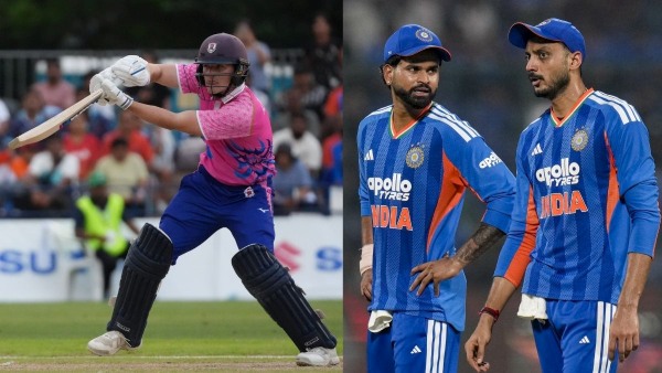 Shreyas Iyer Argues With Umpire Over Wide Call in the last over of India vs Japan T20I match Shreyas Iyer Argues With Umpire Over Wide Call in the last over of India vs Japan T20I match