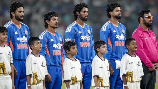Vande Mataram Sung Before National Anthem as Historic First in Indian Cricket India Bowl vs Afghanistan Vande Mataram Sung Before National Anthem as Historic First in Indian Cricket India Bowl vs Afghanistan
