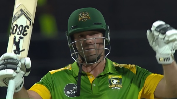 AB de Villiers Hit 37-Ball Century Against Australia Champions In World Championship of Legends Playing for South Africa Champions