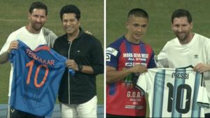 మెస్సీని కలిసిన సచిన్, సునీల్ ఛెత్రీ.. రోహిత్ నామస్మరణతో దద్దరిల్లిన వాంఖడే!