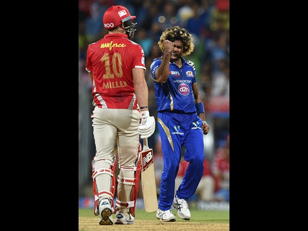 వికెట్ తీసిన ఆనందంలో మలింగ వికెట్ తీసిన ఆనందంలో మలింగ