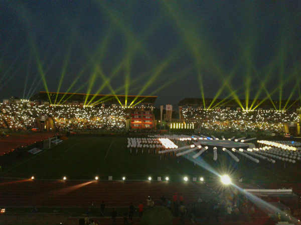  ISl3 opening ceremony starts in Indira Gandhi Athletic Stadium in Guwahati 