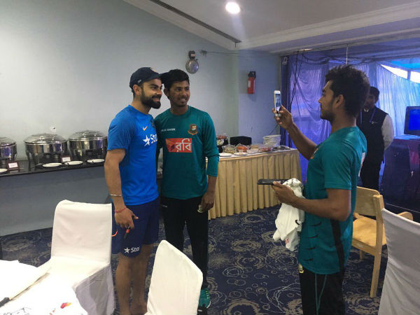 Virat Kohli Catches Up With Bangladesh Cricketers Post Test