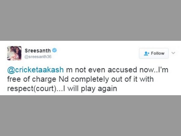 Sreesanth, Aakash Chopra engage in ugly Twitter spat over spot-fixing