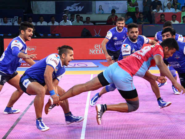 హర్యానా స్కోరుని సమం చేసిన జైపూర్ హర్యానా స్కోరుని సమం చేసిన జైపూర్