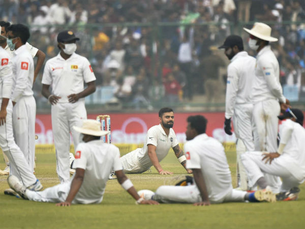  ఢిల్లీ టెస్టులో లంక ఆటగాళ్ల అసౌకర్యంగా 