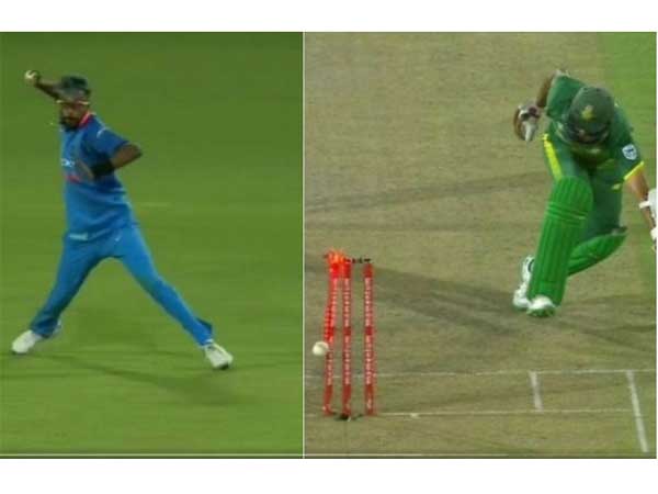  ఆమ్లాను రనౌట్ చేసిన పాండ్యా 