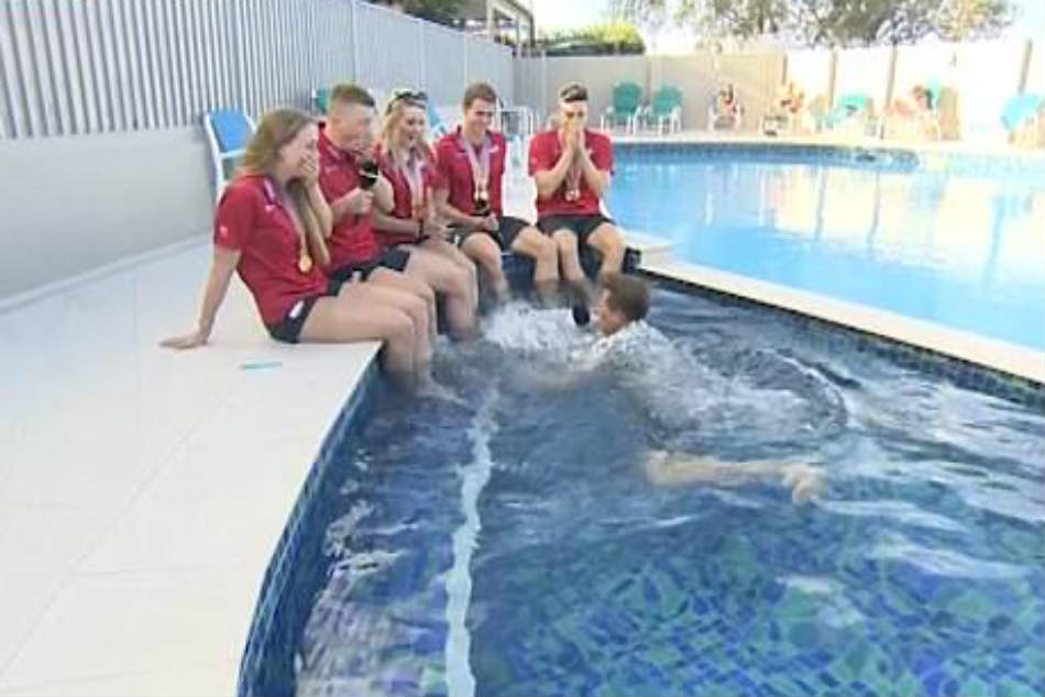 BBC Breakfast presenter falls into swimming pool during live interview