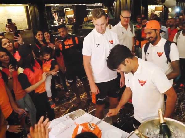 Scenes from the celebration last night after the thrilling match with Mumbai Indians