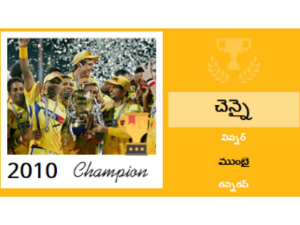 2010: చెన్నై సూపర్ కింగ్స్